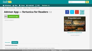 
Advisor App — fortunica for Readers - Download  
