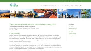 
Advocate Health Care Network - Keller Rohrback | Complex ...
