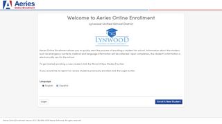
                            3. Aeries Online Enrollment - Aeries Software - Lynwood Parent Portal