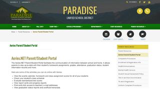 
                            7. Aeries Parent/Student Portal - Paradise Unified School District - Aeries Student Portal Chico