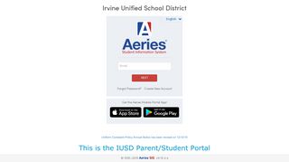 
                            10. Aeries: Portals - Irvine Unified School District - Aris Portal