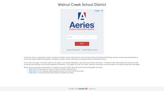 
                            3. Aeries: Portals - Walnut Creek School District - Aeries Portal Wci