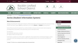 
                            2. Aeries (Student Information System) - Rocklin Unified School District - Aeries Portal Rocklin