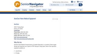 
                            4. AeroCare Home Medical Equipment | SeniorNavigator - Aerocare Net Portal