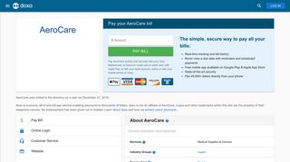 
                            8. AeroCare | Pay Your Bill Online | doxo.com - Aerocare Portal