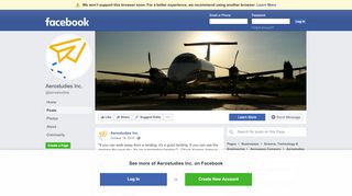 
                            6. Aerostudies Inc. - Posts | Facebook - Aerostudies Login