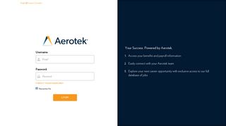 
Aerotek Login Page
