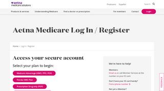 Aetna Medicare Log In / Register  Aetna Medicare