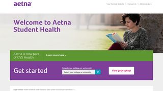 
                            8. Aetna Student Health: Home - Student Care Portal