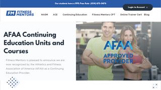 AFAA CEU & Recertification- Continuing Education for ...