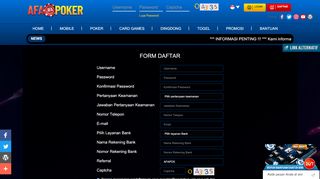 
                            1. AFAPOKER - AFA POKER | Login AFAPOKER | Daftar ... - Afapoker Portal Terpercaya
