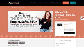 
                            4. AffairsClub Reviews January 2020 | DatePerfect - Affairsclub Com Portal Page