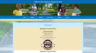 
Affiliates - Clifton Recreation Department  
