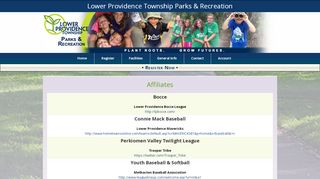 
Affiliates - Lower Providence Township Parks & Recreation  
