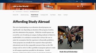 
                            1. Affording Study Abroad – URI in the World - Uri Abroad Portal