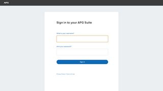 
AFG Suite - Dashboard  
