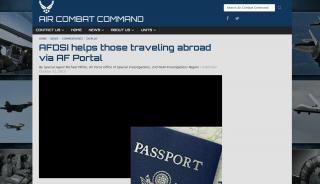 
                            5. AFOSI helps those traveling abroad via AF Portal > Air Combat ... - Acc Travel Portal