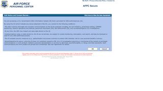 
                            2. AFPCSecure 4.0 - Check Portal - AF.mil - Adls Portal