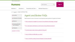 
                            3. Agent and Broker Resource: FAQs from Humana - Humana Producer Portal