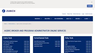 
                            4. Agent, broker and program administrator online services ... - Zurich Z Trade Portal