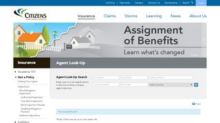 
                            9. Agent Look-Up - Citizens Property Insurance - Citizens Property Insurance Agent Portal