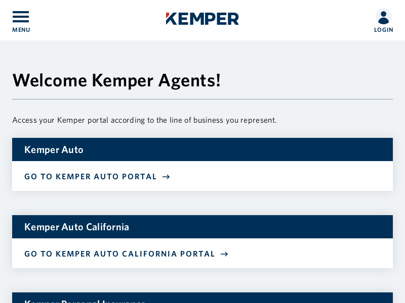 
                            9. Agent Portal | Kemper