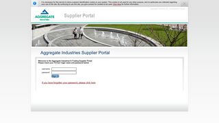 
                            1. Aggregate Industries Supplier Portal - Aggregate Industries Supplier Portal