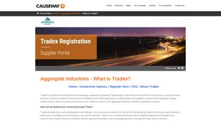 
                            5. Aggregate Industries - What is Tradex? | Causeway - Aggregate Industries Supplier Portal