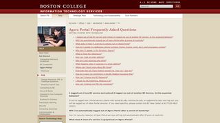 
                            8. Agora Portal FAQ - Technology Help - Boston College - Agora Portal Portal