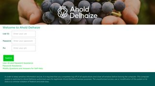 
                            6. Ahold Delhaize US Login - Giant Food Store Associate Portal