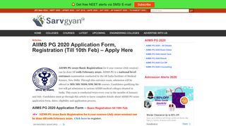 
                            8. AIIMS PG 2020 Application Form, Registration (Started ... - Aiims Mds Portal