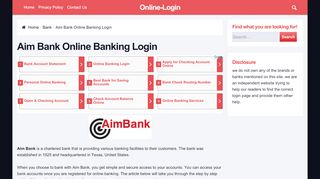 
                            4. Aim Bank Online Banking Login | Sign In - Aim Bank Portal