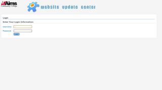 
                            3. Aims Website Update Center Login - Aims Website Portal