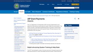
                            2. AIP Grant Payments – Airports - Federal Aviation Administration - Faa Delphi Portal