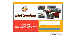 
                            4. Air Creebec - Online Training Centre Log-In Page - Aerostudies - Aerostudies Login