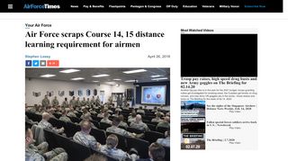 
                            9. Air Force scraps Course 14, 15 distance learning requirement ... - Air University Portal Course 14