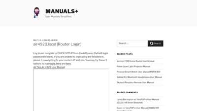 air4920.local [Router Login] - Manuals+
