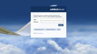 AirbusWorld Login page - Airbusworld Login Page