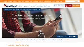 
                            4. Aircel ICICI Bank Mobile Money - Aircel Portal