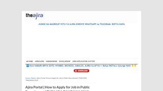 
                            4. Ajira Portal | How to Apply for Job in Public Recruitment | THEAJIRA ... - Public Service Recruitment Secretariat Portal