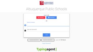 
                            6. Albuquerque Public Schools - Login - Typing Agent - Typing Agent Student Portal