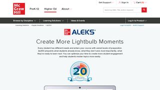 
                            6. ALEKS | Learning Solutions | McGraw-Hill Higher Education - Learnnext Com Portal