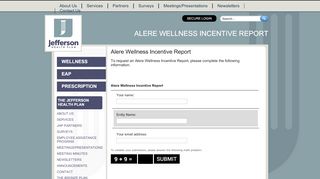 
                            3. Alere Wellness Incentive Report - The Jefferson Health Plan - Alere Wellness Portal