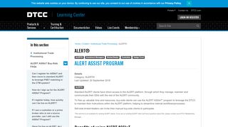 
                            6. ALERT® - DTCC Learning - Omgeo Alert Web Portal