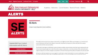 
                            5. Alerts - - Southeast Missouri State University - Semo Portal Mobile