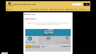 
                            1. Algebra Nation - Oak Grove High School - Algebranation Com Portal