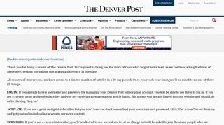 
                            6. All Access Subscription FAQ | The Denver Post - Denver Post Electronic Edition Portal