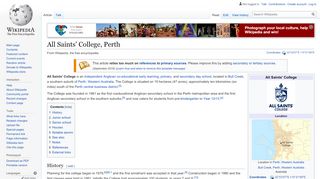 
                            3. All Saints' College, Perth - Wikipedia - All Saints College Portal