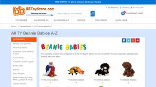 
All TY Beanie Babies A-Z: BBToyStore.com - Toys, Plush ...  
