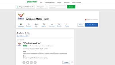 Allegiance Mobile Health - Wheelchair van driver  Glassdoor